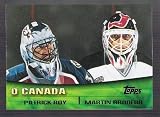 MARTIN BRODEUR PATRICK ROY 2000-01 Topps Combos Card New Jersey Devils Colorado Avalanche Hockey