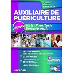 Tests d'aptitude �preuve orale : Concours d'entr�e en �cole et en institut d'auxiliaire de pu�riculture