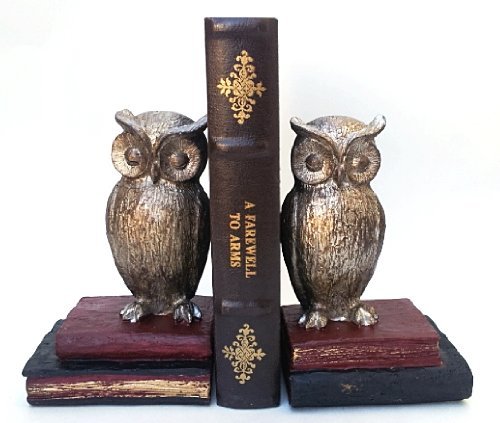 Bombayjewel wide eyed owl bookend pair