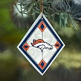 NFL Denver Broncos Art Glass Ornament