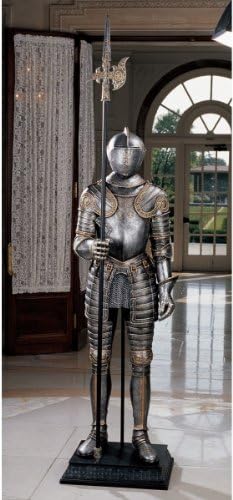 Classic Life Size 7ft 16th-Century Italian Armor Sculpture Statue Figurine