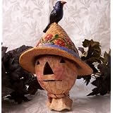 Jim Shore Scarecrow Head Birdhouse with Crow by IWDSC