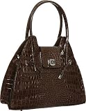 Patent Croco ''Alma'' Tote - Brown, Fuchsia or Red