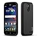 J&D Case Compatible for ZTE Grand X3 Case, ZTE Wrap 7 Case, Heavy Duty Dual Layer Hybrid Shock Proof Protective Rugged Bumper Case for ZTE Grand X3 Case, ZTE Wrap 7 (2016 Released) Case, Black