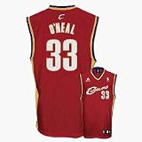 Shaquille O'Neal Cleveland Cavaliers #33 Replica Adidas Road NBA Basketball Jersey (Garnet)