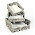 Korb Katzenkorb Hundekorb MICA Katzenbett Hundebett Weide 2er Set M+S