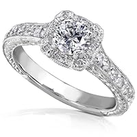 3/4ct TW Round Brilliant Diamond Engagement Ring in 14kt White Gold