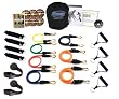 Bodylastics 19 pcs *STRONG MAN XT (254 lbs.) Quick-Clip Resistance Bands System with 7 D.G.S. anti-snap exercise tubes, Heavy Duty components & 7 DVDs