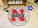 Nebraska Cornhuskers 29 Round Soccer Ball Floor Mat (Rug)