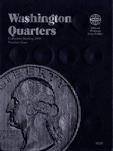 1988-DATE 1992 WASHINGTON QUARTERS WHITMAN No 9038 TRIFOLD COIN; ALBUM, BINDER, BOARD, BOOK, CARD, COLLECTION, FOLDER, HOLDER, PAGE, PORTFOLIO, SET, VOLUME