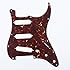 Musiclily SSS 11 Holes Strat Electric Guitar Pickguard and BackPlate Set for Fender US/Mexico Made Standard Stratocaster Modern Style Guitar Parts,4Ply Dark Celluloid Brown Tortoise