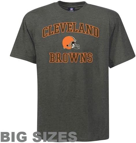 NFL Cleveland Browns Men's Big and Tall Heart and Soul T-Shirt