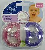 Nuby Natural Touch Softflex Pacifiers BPA FREE Orthodontic 6+ months - pink/purple