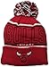 NBA Chicago Bulls Men's Energy Stripe Cuffed Knit Pom, One Size, Red