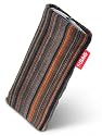 fitBAG Retro Stripes Handytasche Tasche aus Cord-Stoff mit Microfaserinnenfutter für APPLE iPhone 3Gs 32GB 32 GB