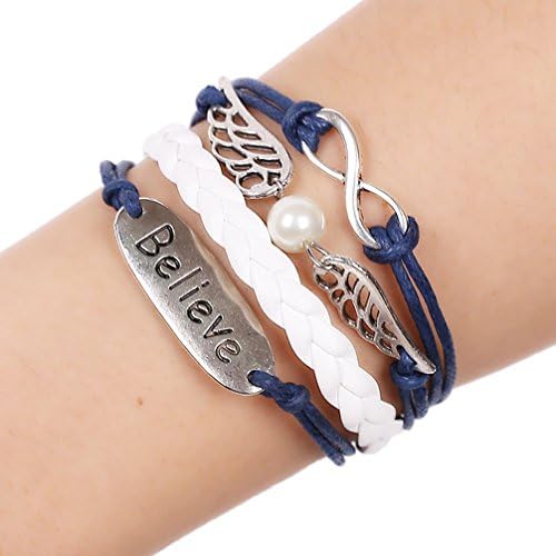 Belletas Angel Wings Multi-strand Identification Wrap Bracelet for Girls And Womens