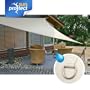 sunprotect Sonnensegel waterproof, 3,6x3,6x5m, Dreieck 90�, creme