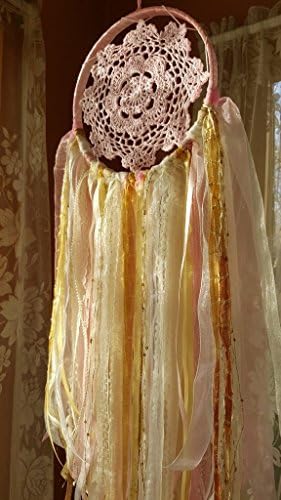 8 inch Pink, Gold, Cream and White Dreamcatcher