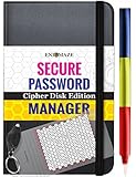 Mini Password Journal - Securely Create and Log Strong Internet Passwords for All Your Website Accounts - Includes Invisible Ink Tricolor Marker and UV Light