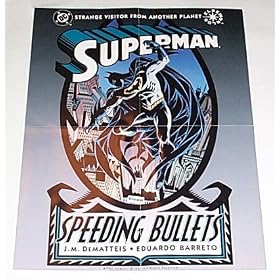 1993 DC Comics Batman as Superman Speeding Bullets 1990's 22 by 17" Elseworlds Comic Book Shop Promo Poster