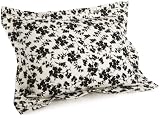 Pinzon 160-Gram Printed Flannel Standard Sham, Black Floral