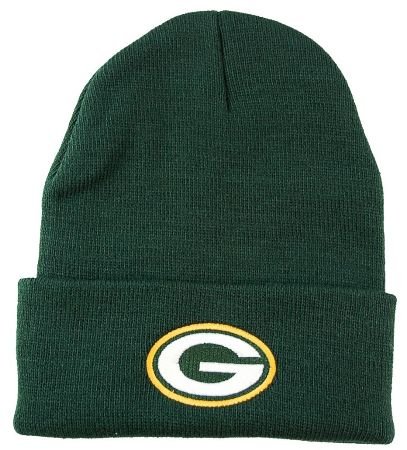 GREEN BAY PACKERS GREEN CUFFED KNIT BEANIE CAP HAT