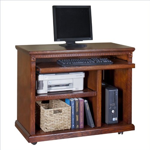 Huntington Oxford Burnished Oak Computer Cart (Burnish Oak Finish) (37.5"W x 28.75"H x 19.5"D)