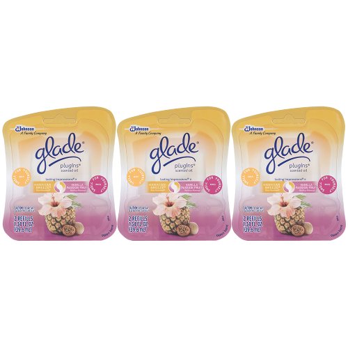 Glade Plugins Scented Oil Refill Hawaiian Breeze/Vanilla Passion Fruit 1.34 oz. (Pack Of 3)