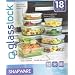 Snapware 18pc Glasslock Tempered Glass Storage Containers 18piece Set with Lids