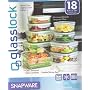 Snapware 18pc Glasslock Tempered Glass Storage Containers 18piece Set with Lids