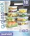Snapware 18pc Glasslock Tempered Glass Storage Containers 18piece Set with Lids