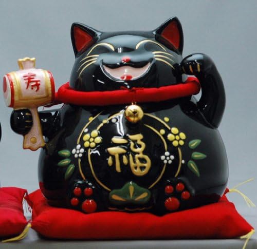 Amulet black Fu cat Large ( piggy bank ) YM-4