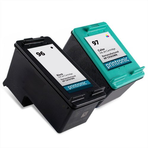 Printronic Remanufactured Ink Cartridge Replacement for HP 96 C8767WN HP 97 C9363WN (1 Black 1 Color)