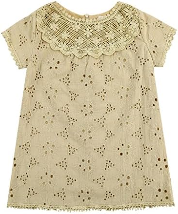 Cavalli Kids Big Girls' Casual Summer Top with Lace Size US 8 Khaki