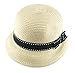 IL Caldo Womens Fascinator Summer Bow Straw hat Fashion Lovely Sun hat Folding Travel Beach Cap