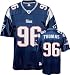 Adalius Thomas Jersey: Reebok Navy Replica #96 New England Patriots Jersey - Small