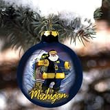 Michigan Wolverines Art Glass Ornament NCAA College Athletics Fan Shop Sports Team Merchandise