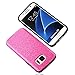 MEKO Galaxy S7 Case, Shiny Sparkle Glitter Bling Case - Built-in Glitter Soft Gel Flexible Firm Rubber Case [Scratch Resistant] for Samsung Galaxy S7- (Pink)