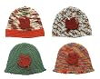 Handmade Acrylic Lightweight Hat - Maple Crocheted Leaf Emebelishment (100% Crocheted By Hand)
