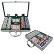 200 Dice Striped 11.5g Chips w/Clear Cover Aluminum Case