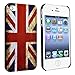 Classic Retro UK United Kingdom Union Jack Flag Hard Case Cover for Apple iPhone 4 4s by ruishername