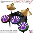 Rising Sun Purple Skin by WraptorSkinz fits Guitar Hero 4 World Tour Drum Set for Nintendo Wii, XBOX 360, PS2 & PS3 (DRUMS NOT INCLUDED)