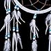 Caught Dreams Dream Catcher ~ White Suedette with Turquoise Stones 8.5