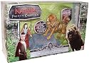 Disney Pictures "The Chronicles of Narnia Prince Caspian" 2 Pack 3 Inch Tall Action Figure Gift Set - Aslan and Lucy Pevensie with Aslan's Roaring Attack Action, Aslan's How Stone Tablet, and Lucy's Dagger