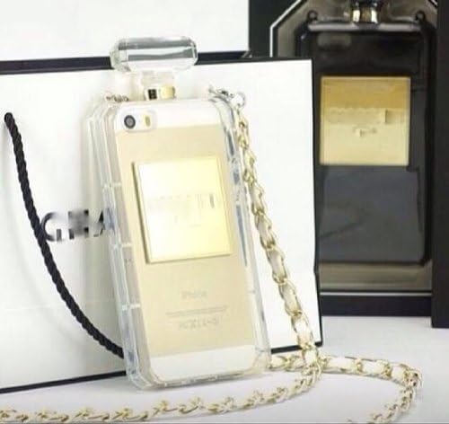 Luxury No.5 Perfume Case With Chain iPhone5,5s Clear Best quality!!