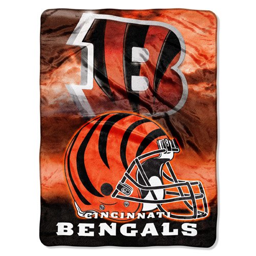 Cincinnati Bengals NFL Royal Plush Raschel Blanket (Aggression Series) (60x80