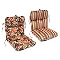 Reversible Chair Cushion Brown Multicolor - 22x45"
