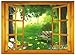 Createforlife Home Decoration Art Vinyl Mural Wall Sticker Decal Window Forest View Decal Paper