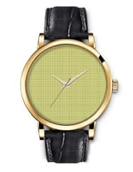 SPRAWL Aanalog Fashion Series Gold Ladies Watches of Genuine Black Leather Strap,Unique Wrist Watch for Women Girls Designed with Yellowish small bars