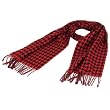 New Softer Than Cashmere 2 Tone Large Houndstooth Long Fringe Scarf Shawl Wrap 72x12 Red